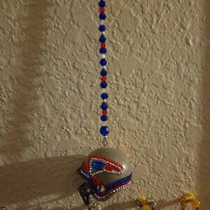 Patriots NFL mini Bling Car Charm Helmet